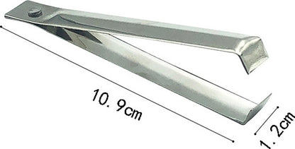 Garlic Peeler - 2 Pieces - Fishbone Tweezers - Tweezers - Kitchen Tweezers - Kitchen Aid - Silver-colored - Ergonomic Handle - Easy to Use - 10.9cm - Stainless Steel - Image 5