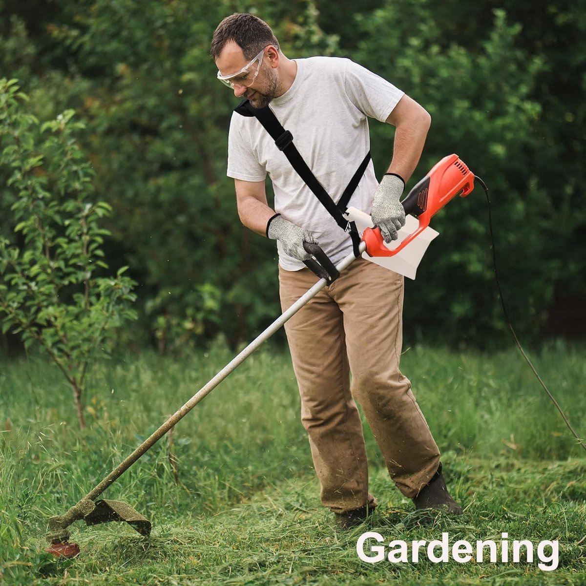 Brushcutter Harness - Adjustable - Durable - Carrying Harness - Nylon Strap Accessory - Universal - Harness - Shoulder Straps - Harness - Accessories For Lawn Mowers - Weed Eater Strap - Black - For Brushcutter Grass Trimmer - Image 3
