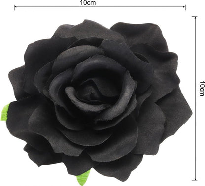 Luxury Hair Clips - 4 Premium Hair Clips - Flower Hair Clip - Women's Hairpins - Large Hair Clips - Hair Claw - Hair Clip - Hair Clip - Retro - Elegance - Add Charm - For Women - Gift for Woman - Black - Image 2