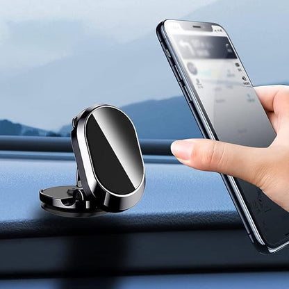 Magnetic Car Phone Holder - Magnetic Car Phone Holder - Foldable Multi-Angle Rotation - 360 Degree Rotatable Magnetic Phone Holder - For Mobile Phones / Smartphones In The Car - Universal Magnetic Release - Black - Image 4