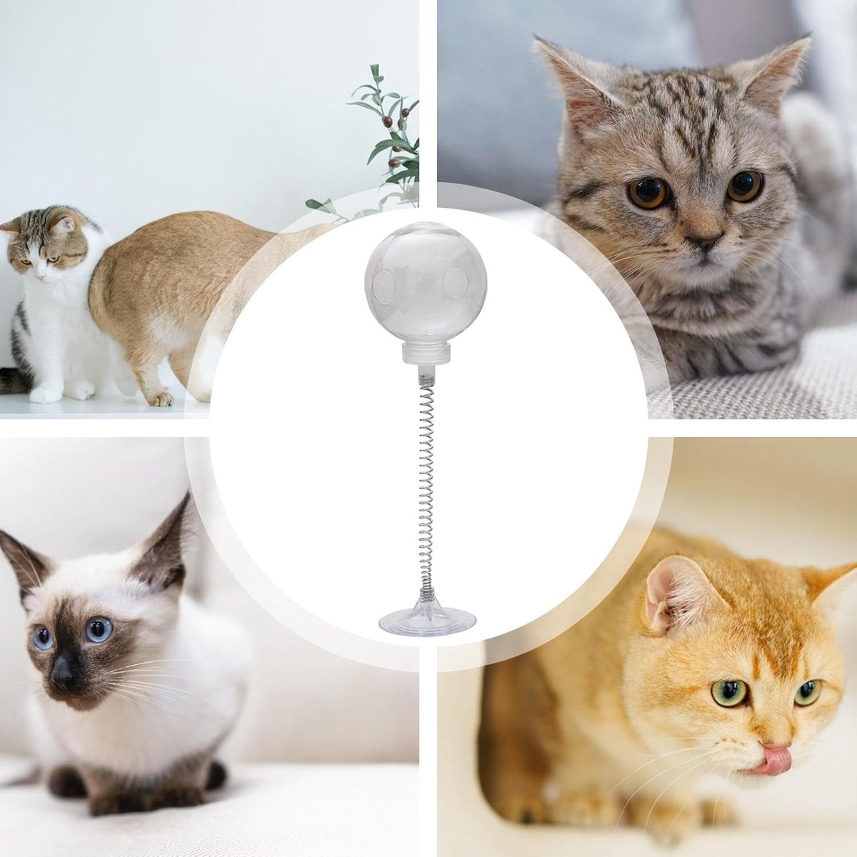 Cat Toys - Food Dispenser - Interactive Puppy Food Training - Training Ball - Learning Play Ball - Treat Ball - Cat Treat Dispenser Toy - Automatic Cat Feeder - Toy with Treat Ball - Safe Interactive Cat Food Toy - Image 5