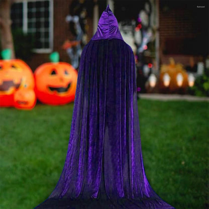 Luxury Purple Hooded Coat - 170cm / XXL - Carnival Halloween Costume - Purple Velour Coat - Hat - Adults - Dress Up - Costume Cape - Gothic - Fantasy - Halloween Suit - Carnival Clothing - Women and Men - Image 2