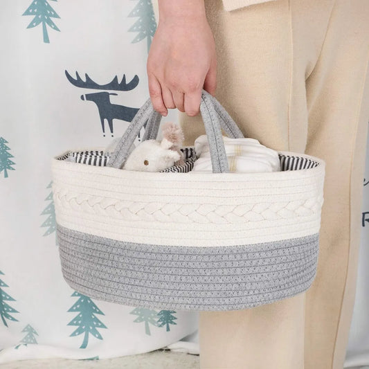 Diaper Bag - Changing Table Basket - Diaper Basket - Changing Bag - Diaper Organizer - Nursery Storage Basket - Baby Diaper Organizer - Diaper Organizer - Maternity Gift - Toy Basket - For Nursery Accessories - Baby Shower - Removable Dividers - Image 4
