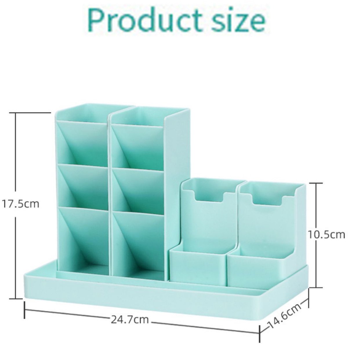 Pen Tray - 13 Compartments - Pen Holder - Desk Organizer - Pen Trays - Desk Organizer - Pen Case - Plastic - Removable - Storage System - Letter Tray - Desk Accessories - Vegetable - Image 4