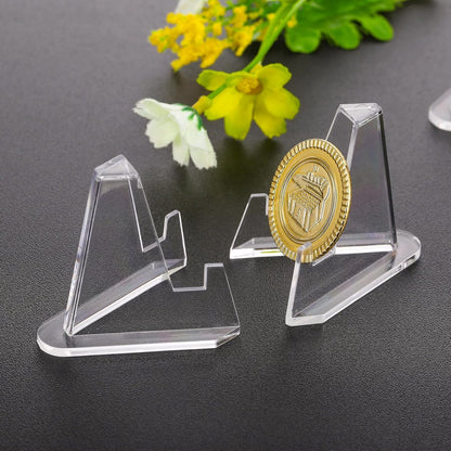 Coin Display - 24 Pieces - Coin Stand - Card Holder - Holder Suitable for Cards - Card Holder - Coin Stands - Transparent - Business Card Holder - Coin Holder - Card Rack - Card Holder - Suitable for Pokemon Top Loader - Image 3