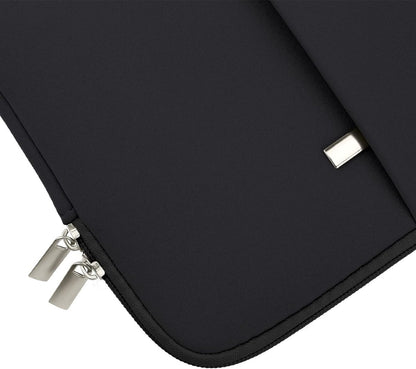 Laptop Sleeve / Pouch - 15.6 Inch - 2-Piece Extra Compartment - Laptop Sleeve with Pouch - Women's / Men's Laptop Bag - Macbook Case with Zipper - Laptop Sleeve - Laptop Case - Laptop Cover - Black - Shockproof - Scratchproof - Durable - Image 3