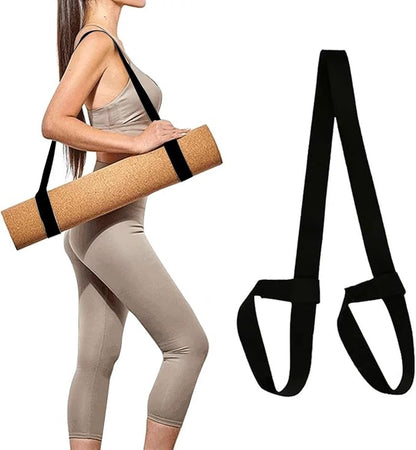 Yoga Strap - Yoga Belt - Yoga Strap - Carrying Strap - Strap For Yoga Mat - Yoga Mat Carrying Strap - Strap For Yoga Mat - For Extra Thick Mat -Workout Gear - For All Mats - Adjustable - Black - Image 3