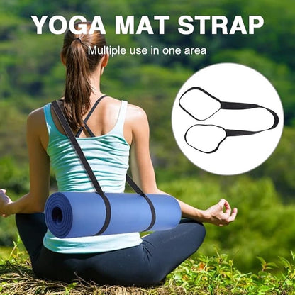 Yoga Strap - Yoga Belt - Yoga Strap - Carrying Strap - Strap For Yoga Mat - Yoga Mat Carrying Strap - Strap For Yoga Mat - For Extra Thick Mat -Workout Gear - For All Mats - Adjustable - Black - Image 5