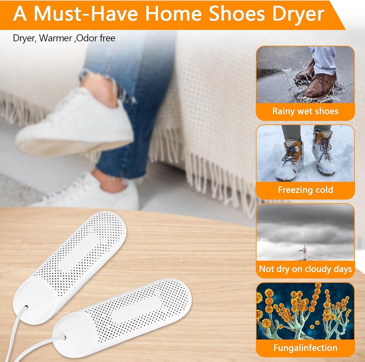 Shoe Dryer Size 36-44 - Shoe Freshener - Ozone & Drying Function - Shoe Dryer - Shoe Warmer - Electric Shoe Dryer - For Drying and Removing Odors - For Shoes, Gloves, Socks - Image 4