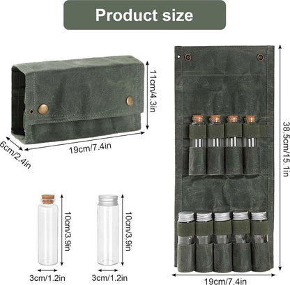Camping Spice Kit - Portable Spice Bag with 9 Mini Spice Jars - Camping Set Travel Accessories - For Travel, Outdoors, Camping, Barbecue, Picnic - Portable Camping Spice Set - Image 3
