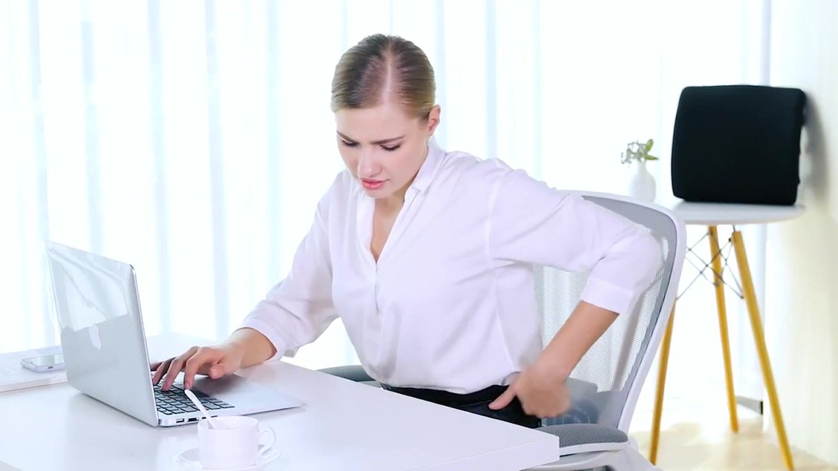 Ergonomic Lower Back Cushion - Memory Foam - Back Support - Lumbar Support - Relieve Fatigue - For Car, Office Chair, Sofa and Bed - Car Cushion - Working from Home - Grey - Back Pain & Sitting Comfort - Image 2
