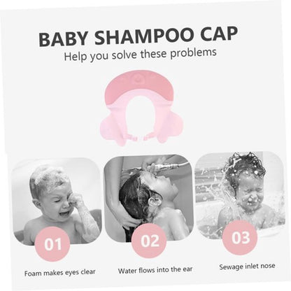 Shower cap - Shower cap - Bath cap - Baby shower cap - Child's hair washing aid cap - Shower cap - Shower cap for children - Silicone bath and shower cap - Cap - Adjustable - For toddler and baby - Pink - Image 2