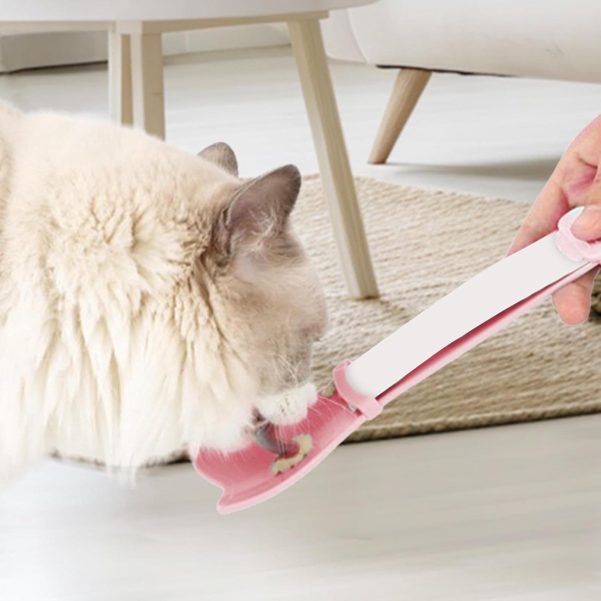 Cat Food - Cat Treats Spoon - Cat Treats Spoon - Snack Spoon for Pets - Feeder - Cat Treats Spoon - Cat Spoon - Hanging Design - For Squeezing Out Puree and Snacks - 3 Pieces - Image 2