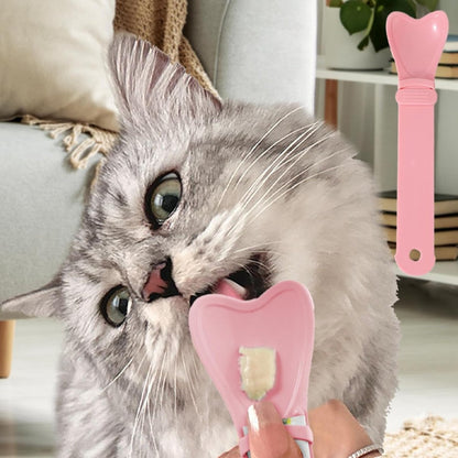 Cat Food - Cat Treats Spoon - Cat Treats Spoon - Snack Spoon for Pets - Feeder - Cat Treats Spoon - Cat Spoon - Hanging Design - For Squeezing Out Puree and Snacks - 3 Pieces - Image 3
