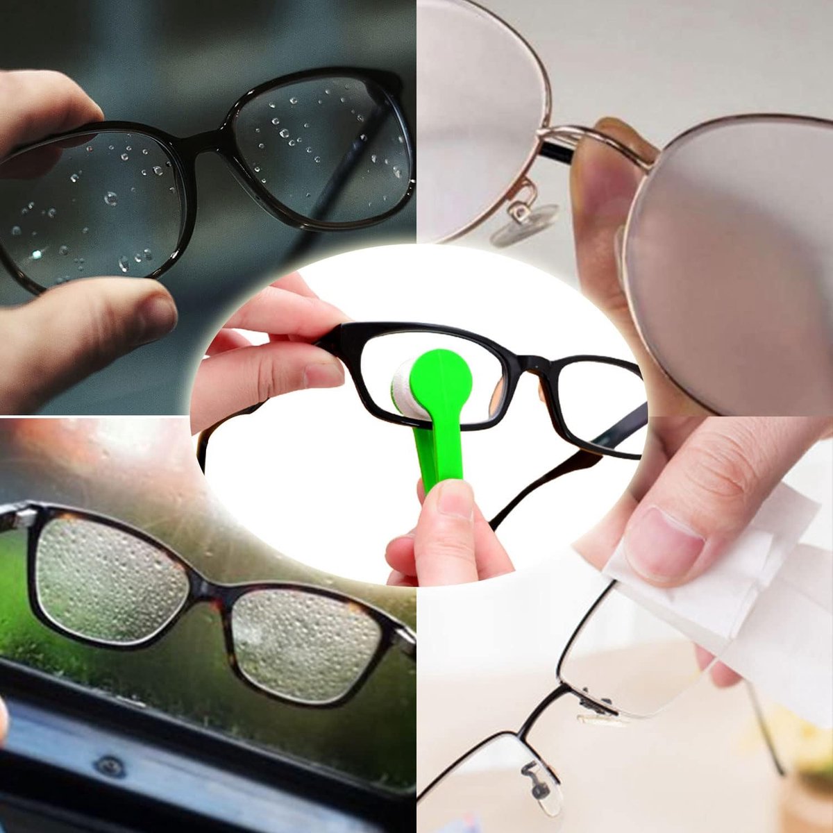 Eyeglass Cleaning Cloths - 10 Pieces - Microfiber Cloths - Mini Lenses - Eyeglass Cleaning Cloths - Soft Brush Cleaning Clip - High Quality Microfiber Cloths - Sunglasses Cloth - Cleaner - 5 Colors - Image 2