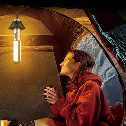 Camping Lamp - Tent Lamp - Rechargeable Telescopic Camping Light - Outdoor - LED Lamp - Hangable - Rechargeable - With Hook and Flashlight - For Camping, Hiking, Power Outages, Emergencies - Black - 1 Piece - Image 2