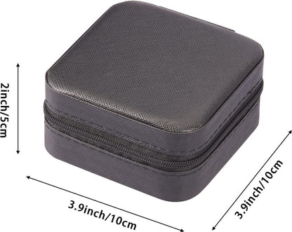 Jewelry box - Jewelry boxes - Jewel case - Organizer - Jewelry holder - Small jewelry box - Small jewelry box - Watch box - Storage box - Compact - Small - Travel case - Girls/Women - For Rings/Earrings/Necklace/Watches - Black - Image 5