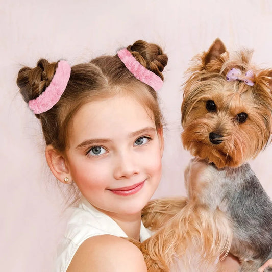 Scrunchie - 2 Pieces - Hair Accessories - Hair Twist - Hair Elastic - Crunchie - Hair Donut - Hair Elastic Hair Accessory - Satin Scrunchie - Hair Accessories Styling - Hair Bun Accessories - For Women And Children - Ladies And Girls - Pink - Image 5
