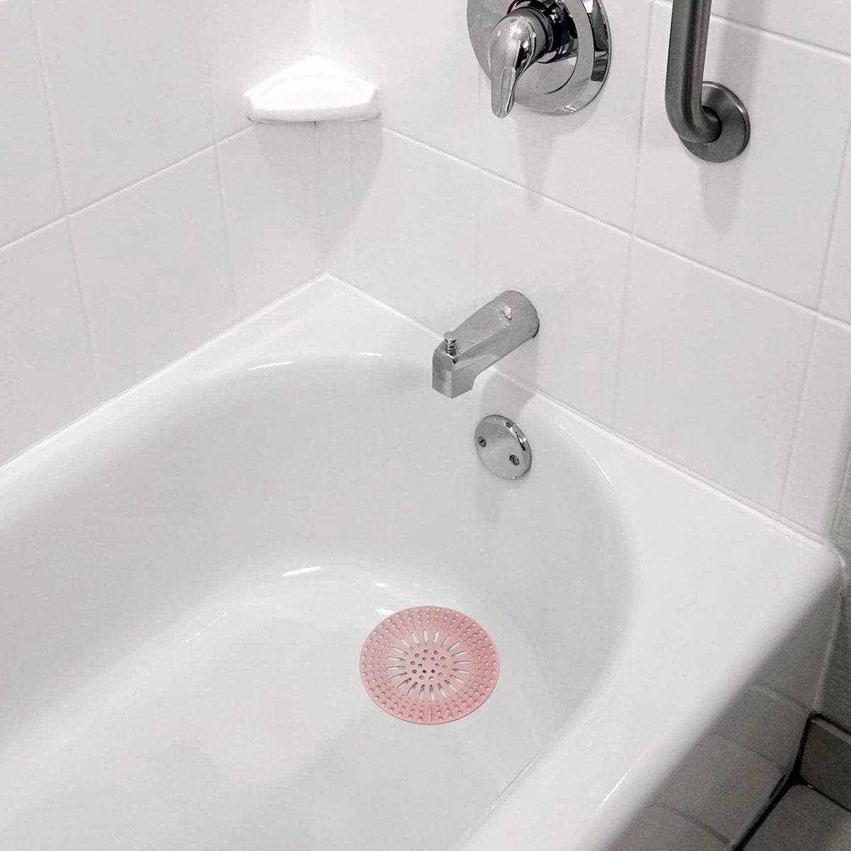 Silicone Drain Stopper - Sink Strainer - Shower Drain - 5-piece - Sink Stopper - Drain Strainer - Drain - Sink Plug - Universal Hair Filter - Hair Catcher - Drain Stopper - Large Displacement Bathroom Deodorant Drain - For Kitchen/Bathroom - Image 4