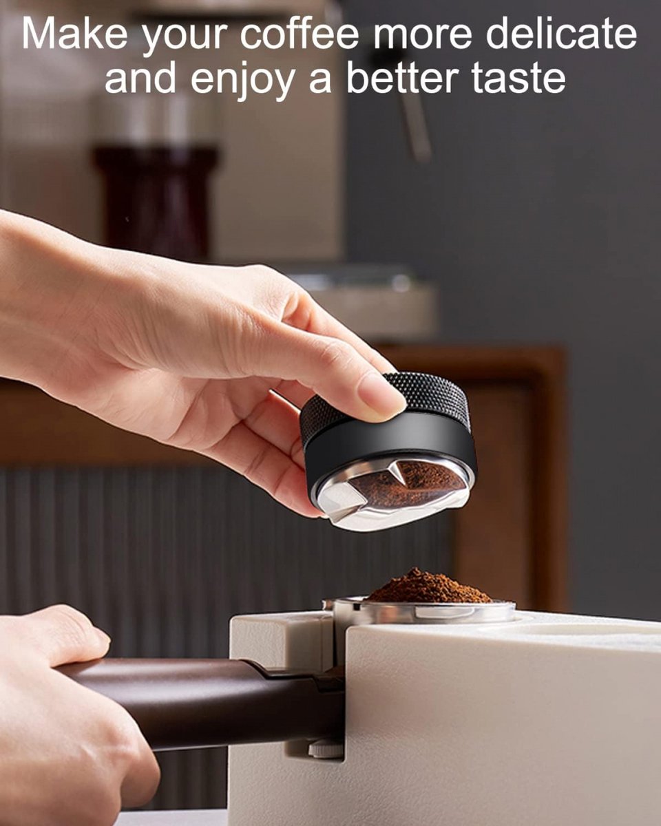 Coffee Distributor - 53mm - Coffee Distributor - Espresso Distributor - Coffee Distributor - Coffee Tamper - Espresso Tamper - Coffee Stamper - Coffee Leveler - Quick Mill - Espresso Machine - Barista Essentials - Black - Image 2