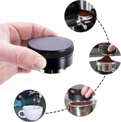 Coffee Distributor - 53mm - Coffee Distributor - Espresso Distributor - Coffee Distributor - Coffee Tamper - Espresso Tamper - Coffee Stamper - Coffee Leveler - Quick Mill - Espresso Machine - Barista Essentials - Black - Image 3