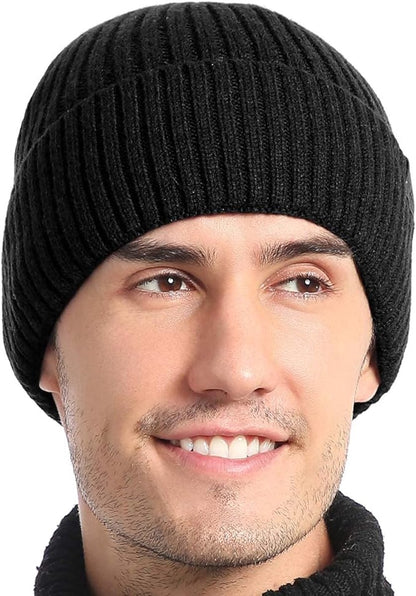 Hat - Plush Beanie - Warm Hats - Thick Knit Winter Hat - High Quality Beanie - Crocheted - Trendy Hat - Women's Hats - Men's Hats - Stylish Caps - Very Comfortable - Autumn and Winter Warm - Cotton - Halloween / Christmas - Gifts