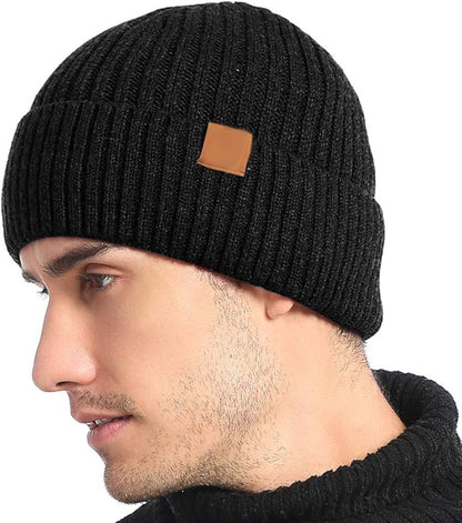 Hat - Plush Beanie - Warm Hats - Thick Knit Winter Hat - High Quality Beanie - Crocheted - Trendy Hat - Women's Hats - Men's Hats - Stylish Caps - Very Comfortable - Autumn and Winter Warm - Cotton - Halloween / Christmas - Gifts - Image 3