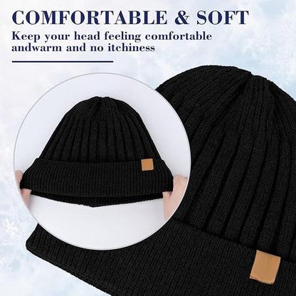 Hat - Plush Beanie - Warm Hats - Thick Knit Winter Hat - High Quality Beanie - Crocheted - Trendy Hat - Women's Hats - Men's Hats - Stylish Caps - Very Comfortable - Autumn and Winter Warm - Cotton - Halloween / Christmas - Gifts - Image 5
