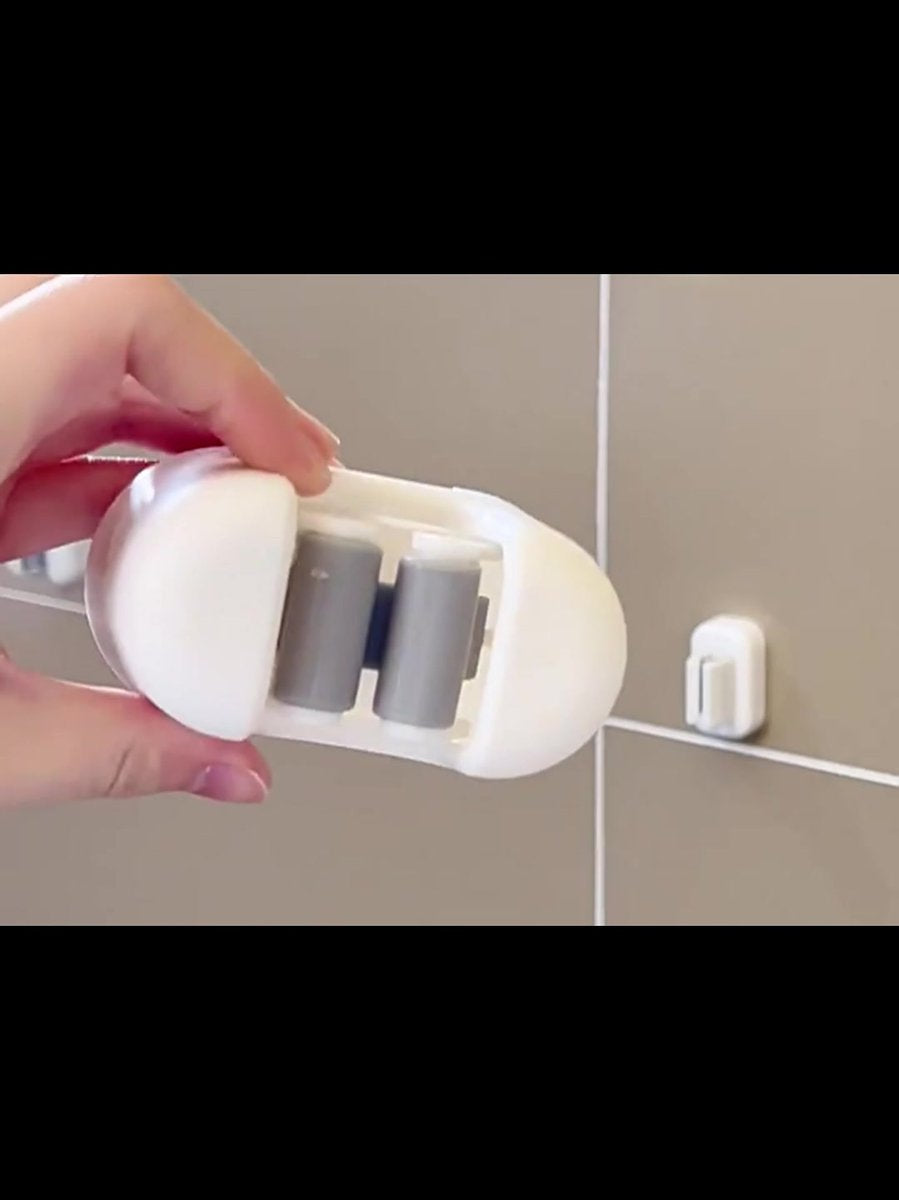 Broom Holder - 3 Pieces - Self-Adhesive - Broom Hanging System - Broom Holder - Garden Tools - Tool Holder - Wall Mount - For Office, Kitchen, Garage, Garden, Storage and Save Space - For Mop and Broom - White - Image 2