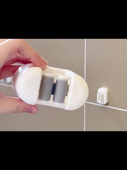 Broom Holder - 3 Pieces - Self-Adhesive - Broom Hanging System - Broom Holder - Garden Tools - Tool Holder - Wall Mount - For Office, Kitchen, Garage, Garden, Storage and Save Space - For Mop and Broom - White - Image 2