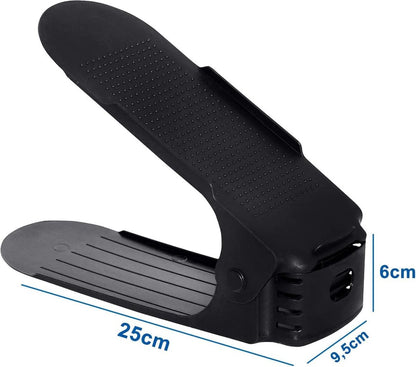Shoe Storage System - 4 Pieces - Shoe Storage - Shoe Rack - Shoe Cabinet - Shoe Organizer - Storage System - Adjustable - Shoe Rack Shoe Cabinet - Black - Image 2