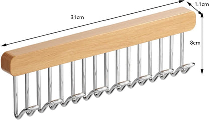 Clothes Hangers - Clothes Rod - Extendable - Hook Extendable Clothes Hanger - Non-Slip Coat Racks With 8 Hooks - Multifunctional Hanger - Multifunctional Sliding Rack - For Bras, Ties, Tank Top, Scarf, Jewelry - 31x8 Cm - 1 Piece - Image 5