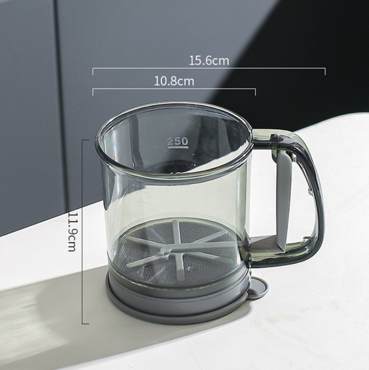 Flour Sieve - For Flour and Meal - Flour Sieve - Powdered Sugar Sieve - Sugar Sieve - Baking Utensils - Powdered Sugar Shaker - Hand Sieve - Double-Layer Sugar Sieve - One Hand - For Almond Powder, Powdered Sugar, Cocoa Powder, Cinnamon Powder - Image 4