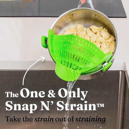 Silicone Colander - Kitchen Draining Lid - Draining Aid - Silicone - BPA Free - Safe Hands-Free Draining - Colander - Safe Draining - Solid Compact Kitchen Draining Lid - Draining Lid - Green - Dishwasher Safe - For All Sizes of Pans - Image 3