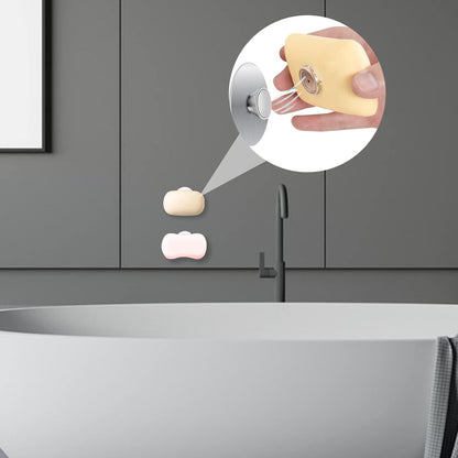 Soap Holder - With Suction Cups - Stainless Steel - Self-Adhesive Soap Dish - Soap Box - Soap Box - Small Wall Mount Soap Dish - Hanging Soap Holder - Multifunctional Storage Rack - Shower - Kitchen - Bathroom Accessories - No Drilling Required - Strong A - Image 2