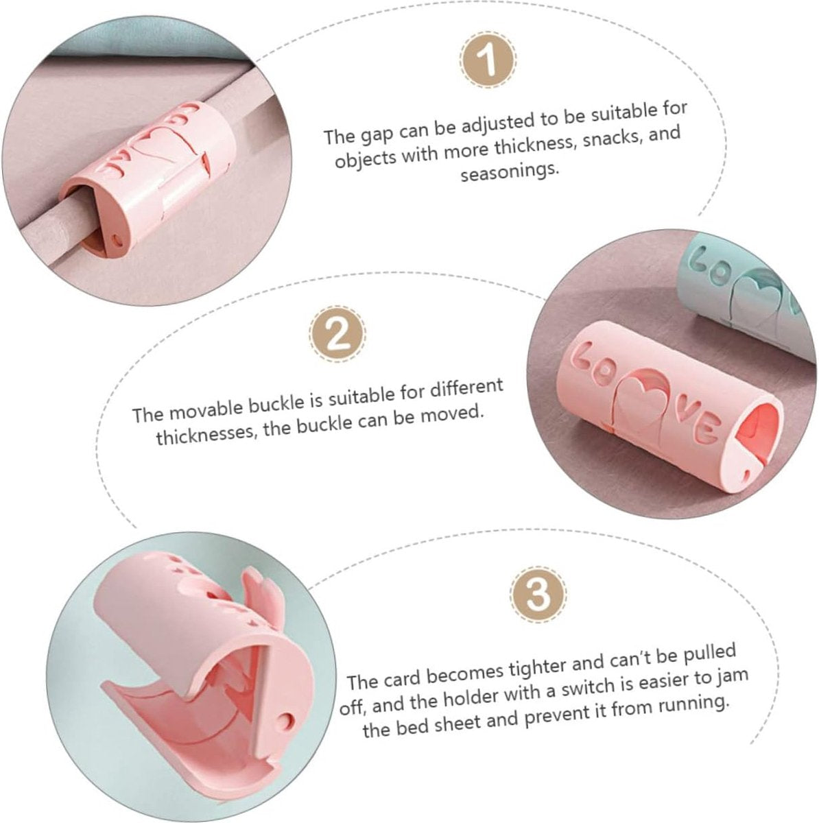 Duvet Clips - 12 Pieces - Sturdy Duvet Clips - Duvet Clips - Duvet Clamps - Duvet Pegs - Clip Duvet Cover - Prevents Your Duvet from Shifting - Clamps - Pink - Image 5
