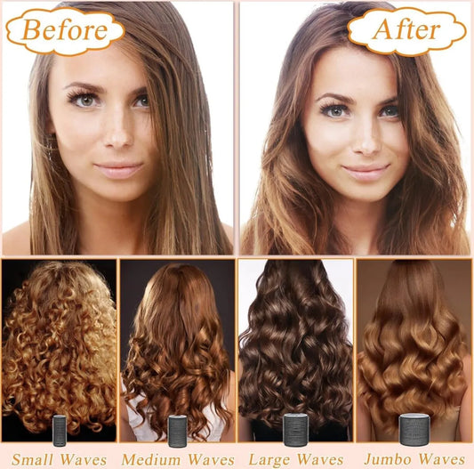 Curlers - 38 Pieces - 4 Sizes - Heatless Curls - Hair Rollers - Hair Curler - Adhesive Rollers - Hair Rollers - Curlers - Heatless Curls - Hair Curler - With Comb, 12 Hair Clips And Storage Bag - Various Curling Effects - Black - Image 2