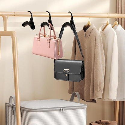 Bag Hanger - 6 Pieces Handbag Hooks for Wardrobe - Hangers - Handbag - Clothes Hanger - Bags - Handbag Hanger - Handbag Hanger for Closet - For Hanging Bags, Wallets, Handbags, Belts, Scarves, Hats, Clothing - Black - Image 3