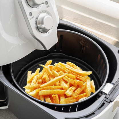 Airfryer Silicone Containers - 2 Pieces - Airfryer Accessories - Airfryer Basket - Reusable Drip Tray - BPA Free - Foldable - Baking Paper Alternative - Basket Baking Pan - Air Fryer - Disposable Container Alternative - Dishwasher Safe - Black - Image 3