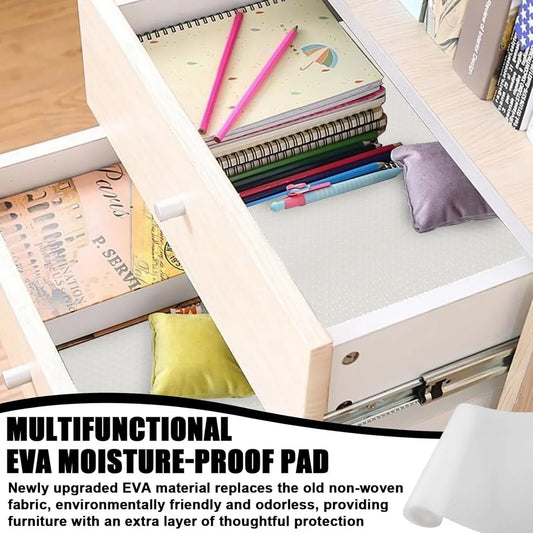 Anti-slip mat - 500x30 cm - Drawer mat - Antifouling pads - Kitchen drawer protector - Protection mat - Anti-slip mat - Drawer protection - Non-adhesive - Antibacterial - Waterproof - Transparent - Bathroom - For cabinet, shoe rack, table - Plastic - Image 2