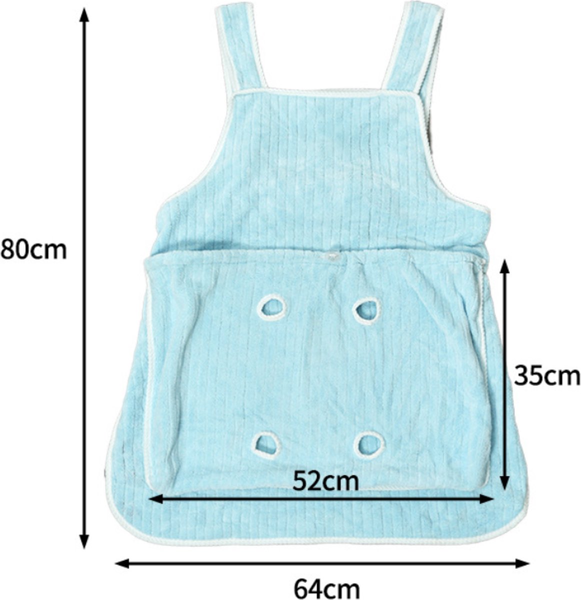 Cat Carrier Bag - Pocket Carrier Sling - Cat Carrying Apron - Carrier Bag for Cats - Portable Cat Bag for Holding Kittens - Pet Transport Apron with Holes - Adjustable Cat Carrier Bag - Blue - 1 Piece - Image 4
