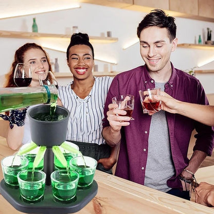 Shot Fountain - Shot Dispenser - Drink Dispenser - Shot Dispenser - Alcohol Dispenser - Shot Glasses - Drinks - Game - Party - For 6 Shot Glasses - For 6 People New Year New Year's Party Drinking Games - For Cocktail Party, Drinking Games - Image 4