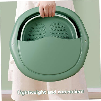 Foldable Foot Bath - Small Foot Bath - Foldable Foot Bath - Foot Bath - Foot Bath - Suitable For Foot Bath Salt And Foot Bath Products - Foot Baths With Massage Points - Relax Your Feet - Foot Baths For Better Blood Circulation - Plastic - Green - Image 4