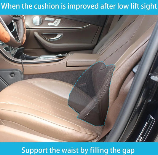 Car Wedge Cushion - Seat Cushions - Memory Foam Car Seat Cushion - For Office, Car, and Wheelchair - Memory Foam Lumbar Support - Ergonomic Tailbone Cushion Wedge Cushion - Sciatica and Pain Relief - Black - 1 Piece - Image 3