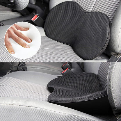 Car Wedge Cushion - Seat Cushions - Memory Foam Car Seat Cushion - For Office, Car, and Wheelchair - Memory Foam Lumbar Support - Ergonomic Tailbone Cushion Wedge Cushion - Sciatica and Pain Relief - Black - 1 Piece - Image 4