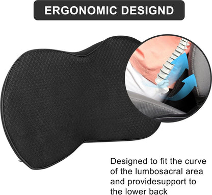 Car Wedge Cushion - Seat Cushions - Memory Foam Car Seat Cushion - For Office, Car, and Wheelchair - Memory Foam Lumbar Support - Ergonomic Tailbone Cushion Wedge Cushion - Sciatica and Pain Relief - Black - 1 Piece - Image 5