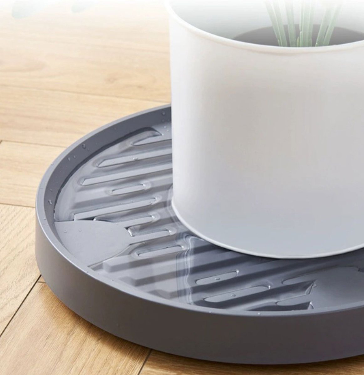 Round Flowerpot Mover - 19.3 Cm - Rolling Plant Pallet - Round Dark Grey Saucer With 4 Wheels - Plant Stand Planter Caddies - For Moving Potted Planters - For Garden, Patio, Courtyard, Terrace - Load Capacity 40 Kg - 1 Piece - Image 4
