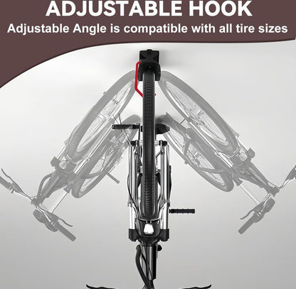 Rotatable Bicycle Suspension System - Bike Hook - Bicycle Suspension Bracket - Bicycle Storage - Wall Bracket for Bicycles - Bicycle Rack - Bicycle Bracket - Bicycle Suspension Rack - Wall Mount - Save Space - High Load Capacity - Suitable for Most Bicycl - Image 3
