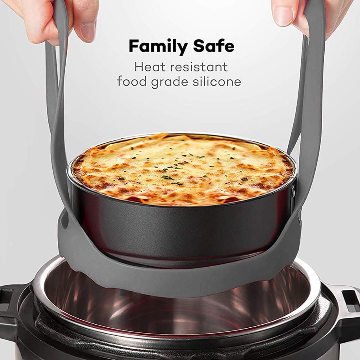 Egg poacher - Poached egg maker - Silicone egg cooker rack - Poached egg maker - Silicone Steamer Basket - multifunctional - BPA-free - grey - Image 2