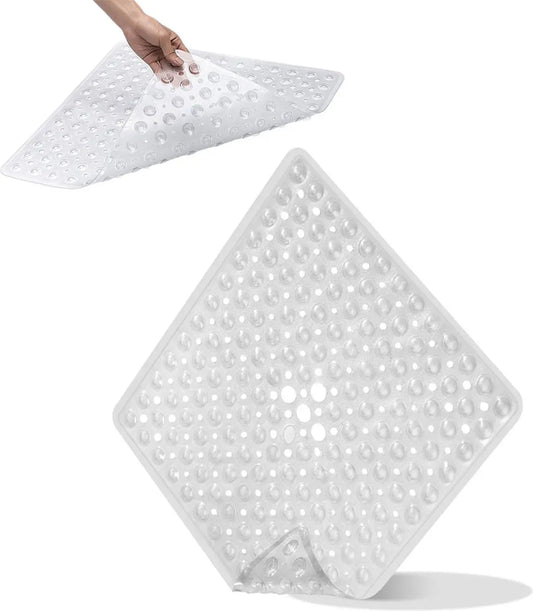 Non-Slip Shower Mat / Bath Mat Transparent With Suction Cups - 53 x 53 Cm - Non-Slip Shower Mat - Bathroom Mat - Anti-Slip Shower Cabin Mat - Mat for the Bath - Non-Slip for Shower - For In the Shower or Bath